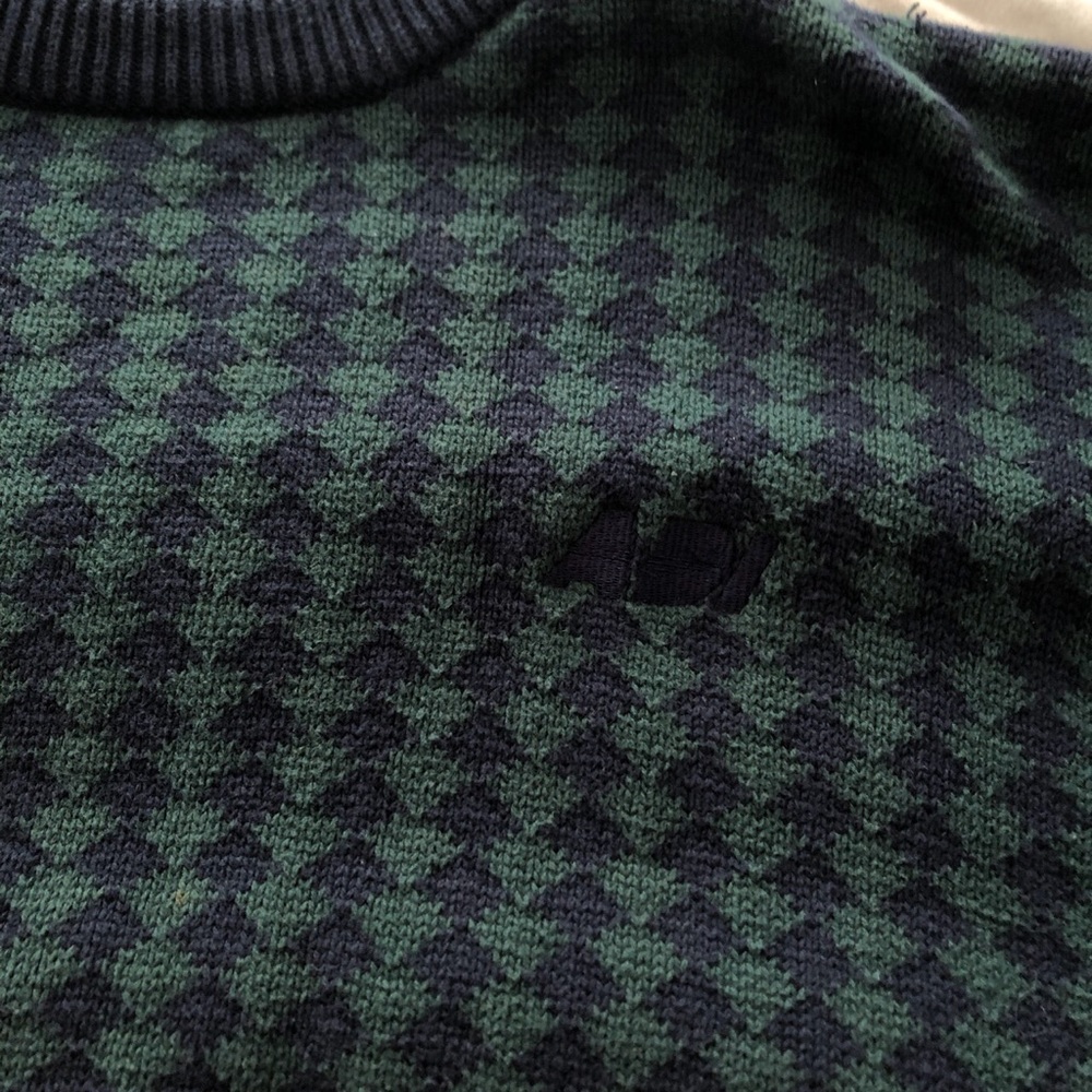 ADI blue and green sweater
